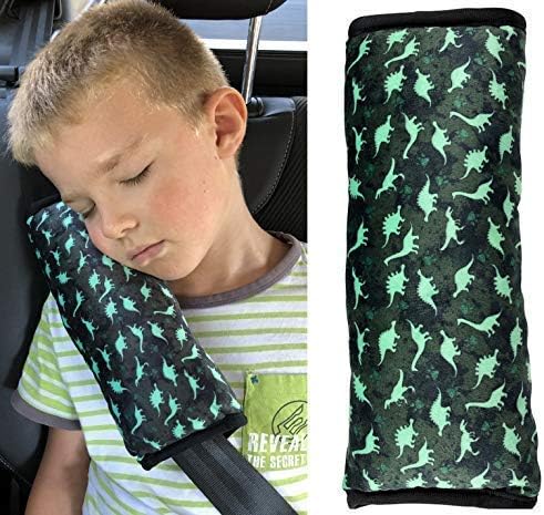 HECKBO car seat Travel Pillow for Children Kids, Machine Washable, car Seatbelt Pillow Cover Pillows Protection car Pillow