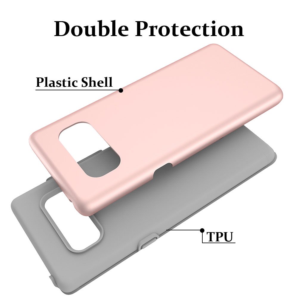 Note 8 Case, Galaxy Note 8 Case, MagicSky Slim Corner Protection Shock Absorption Hybrid Dual Layer Armor Defender Protective Case Cover for Samsung Galaxy Note 8 (Rose Gold)