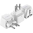 Ceptics Switzerland Travel Plug Adapter (Type J) - 3 Pack [Grounded & Universal] (GP-11A-3PK)