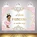 Mocsicka Royal Princess Baby Shower Backdrop Pink Silver Diamond Baby Shower Background 7x5ft Vinyl Girl's Baby Shower Party Banner Decoration Supplies