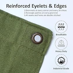 Premium Canvas Tarp 1 Pack, 6' x 8' Feet - Canvas