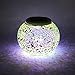 Exlight Solar Mosaic Light Rechargeable Table Lamp Waterproof Glass Decorative Color Changing Night Light