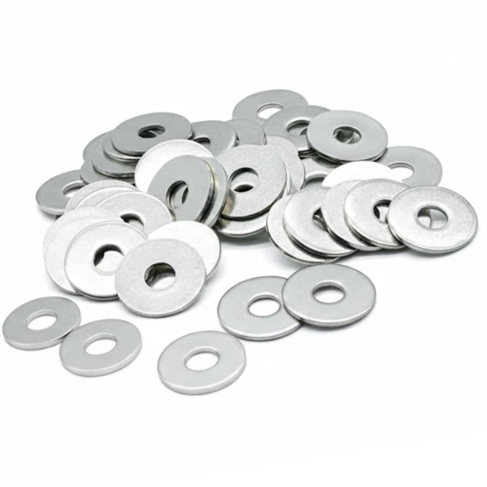 M10 Penny Washers – Pack of 100 | M10 x 25mm Flat Repair Washers for Bolts & Screws | 25mm Diameter M10 Flat Washers | Zinc Plated Steel | DIY, Automotive & Construction Use
