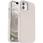 Vooii Compatible with iPhone 12 Case/iPhone 12 Pro Case, Liquid Silicone Upgrade [Soft Anti-Scratch Microfiber Lining] [Shockproof Drop Protection] Phone Case 6.1 inch - Stone