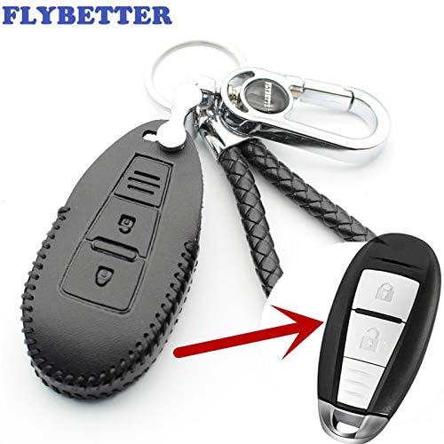 Fricgore - 1Pc Car Key Cover_ Leather 2Button Smart Key Case Cover For Suzuki Vitra/Swift/SX4/Baleno/Kizashi/Ertiga Car Styling (B) L2232 - (Color Name:Red)