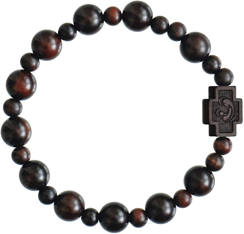 Rosary Bracelet Jujube Wood Beads 10mm - Image 3
