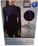 Paradox Performance Women's Merino Blend Zip-Up Long Sleeve Base Layer (Purple Astral, Large)