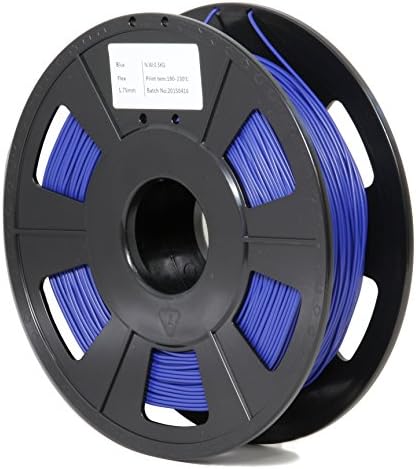 GP3D Flexible 3D Printer Filament Blue Color - .5KG 1.75mm 1lb. Compatible With 3D Printers Reprap, Makerbot Replicator 2, Makergear M2 and up, Afinia, Solidoodle 2, Printrbot