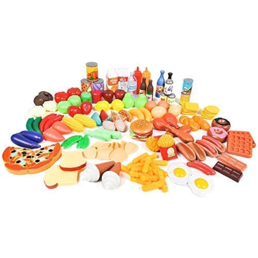 Play Food Set, 143 Piece For Kids Kitchen Toy Assortment Pretend