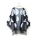 BB&KK Women's Printed Sun And Moon Chiffon Cover-up Kimono Cardigan Bikini Suit