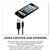 RND Apple Certified Lightning USB 6ft Cable for iPhone (10/X/8/8 Plus/7/7 Plus/6/6 Plus/6S /6S Plus/5/5S/5C/SE) iPad (Pro/Air/Mini) and iPod Data Sync and Charge Cable (6 feet/1.8M/Nylon Black/White)