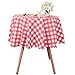 OUWIN 100% Waterproof Round Tablecloth Spill-Proof Wipeable PVC Vinyl Table Cover Indoor Outdoor Picnic Table Cloth (54