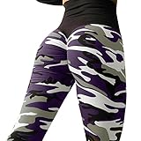 FEITONG Women's Camo Workout Leggings Fitness