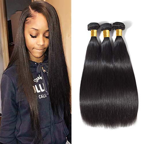 Brazilian Straight Hair Bundles 14 16 18 Inch Unprocessed Human