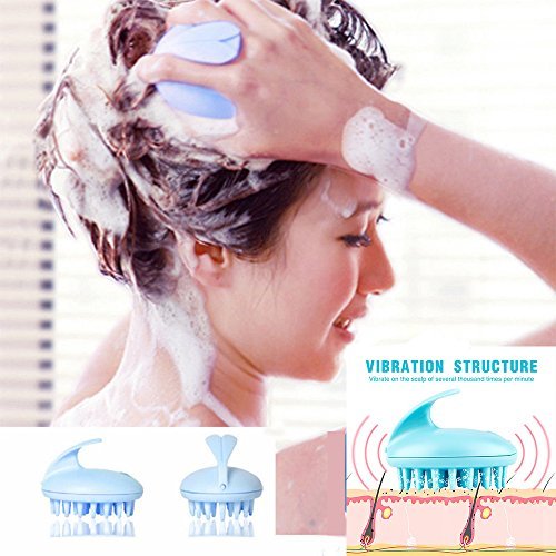 Shampoo Massage Comb Brush ixaer Scalp Massager Head Massager Hair Care Silicone Comb Rubber Bristles Anti-Slip Scalp Shower Hair Brush Helps Control Dandruff and Increase Scalp Circulation