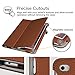 Fintie iPad Air 2 Case - Slim Fit Leather Folio Case with Smart Cover Auto Sleep / Wake Feature for Apple iPad Air 2 2014 Model, Brown