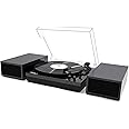 Vinyl Record Player,Record Player for Vinyl with External Speakers, Black Pearl
