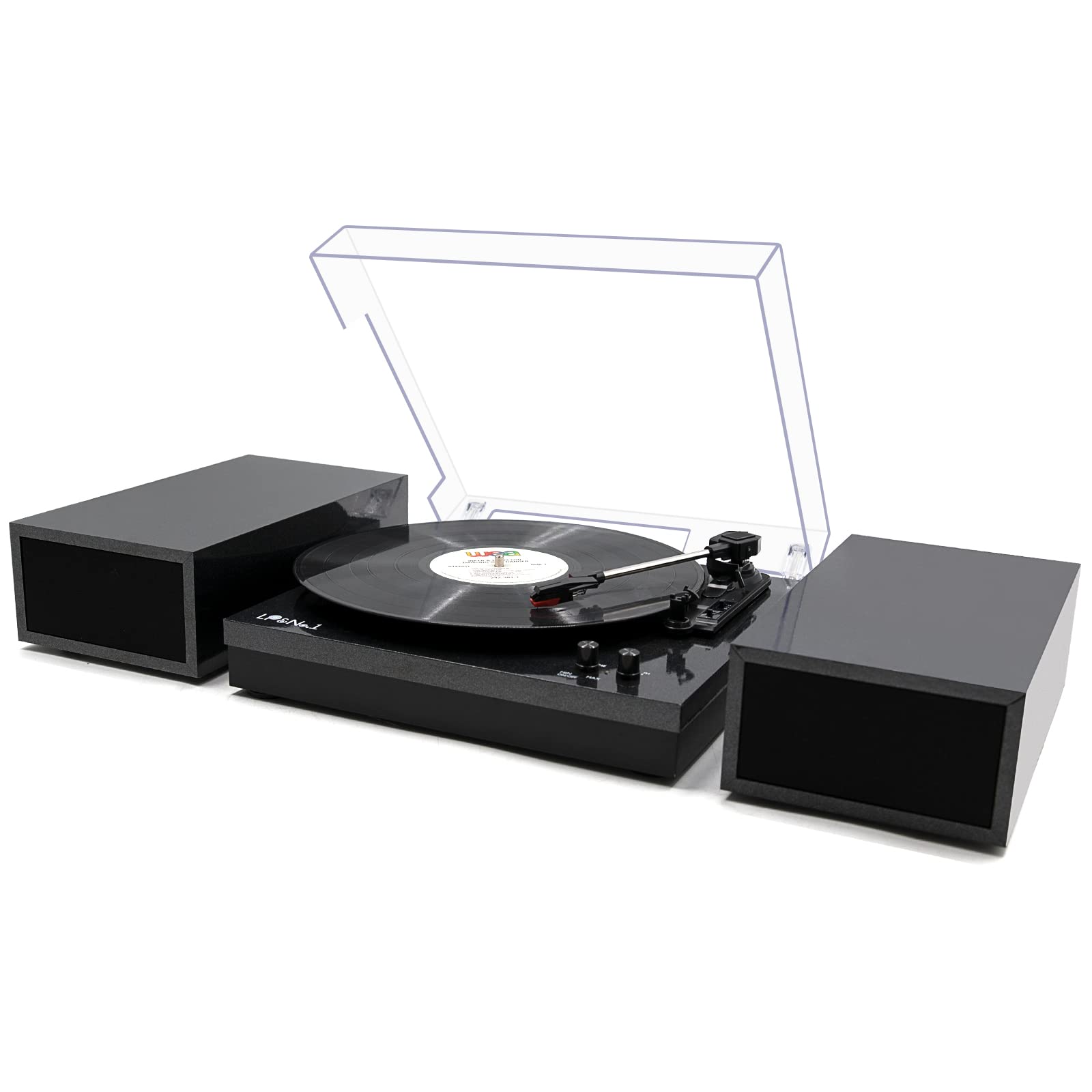 Photo 1 of Vinyl Record Player,Record Player for Vinyl with External Speakers, Black Pearl