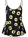 FENSACE Womens Sleeveless Summer Adjustable Floral Spaghetti Strap Tank Tops Cami Tank Tops(Large,Sunflower)
