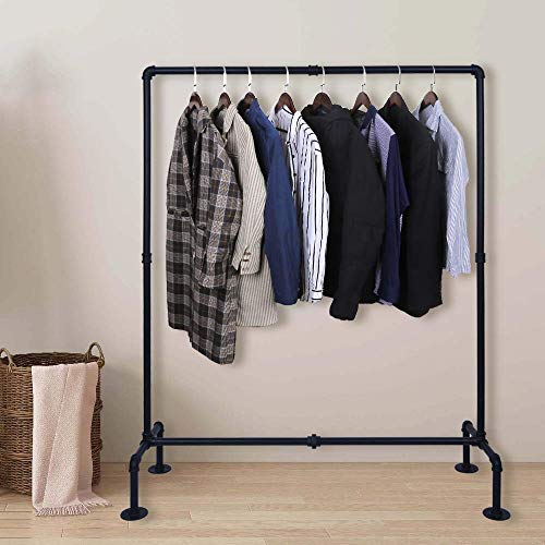 OROPY Industrial Pipe Garment Rack Free Standing, Heavy Duty Detachable