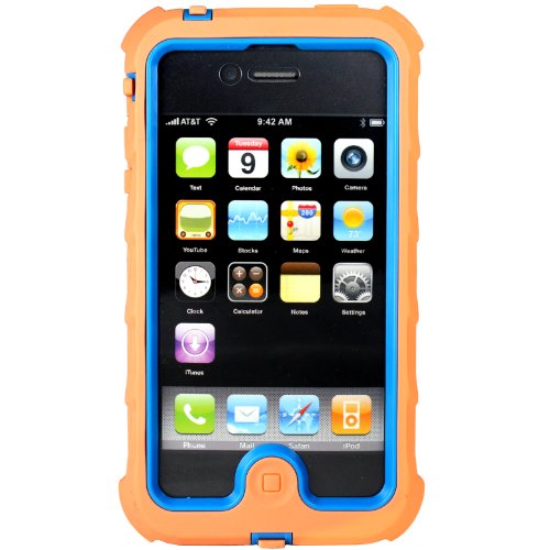 Apple iPhone 4 iPhone 4s Drop Tech Orange Gumdrop Cases Silicone Rugged Shock Absorbing Protective Dual Layer Cover Case