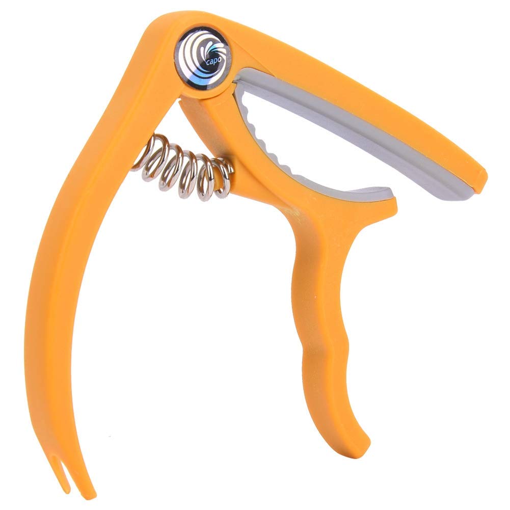 4-6 String Guitar,Plastic Guitar Single-Handed Quick Change for Guitar Ukulele Mandolin (Yellow) Musical Instrument Accessories