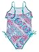 ALove Girls Ruffle One Piece Swimsuit Geometric Swimwear Tree Leaf Bathing Suit