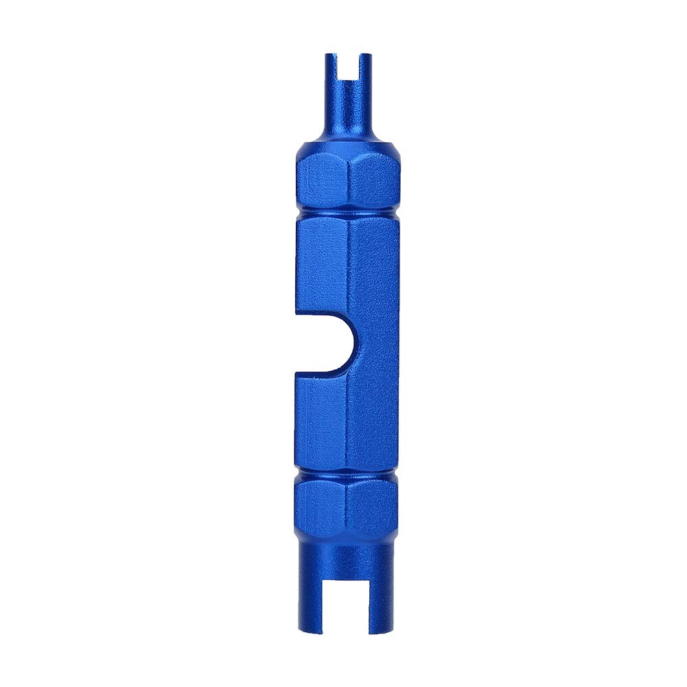 Dilwe Bicycle Tube Tire Valve, Disassemble Multi-function Valve Core Remove Tools for Presta and Schrader Blue