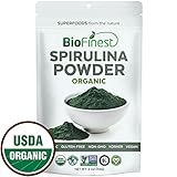 Biofinest Spirulina Powder - 100% Pure Freeze-Dried Vitamins Superfood - USDA Certified Organic Raw Vegan Non-GMO - Boost Digestion Detox Weight Loss - For Smoothie Beverage Blend -4 oz Resealable Bag