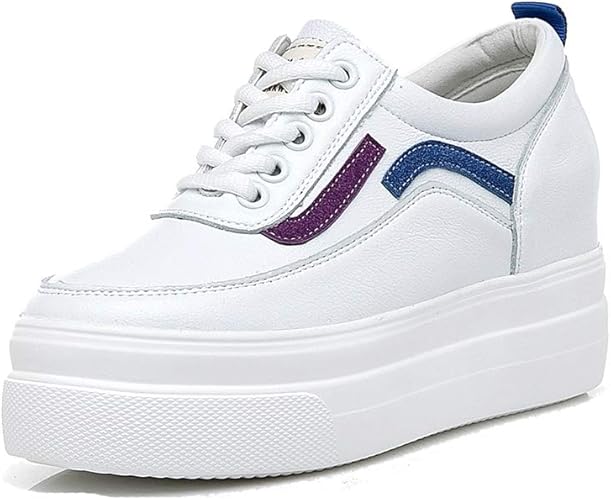 Amazon Wooyoo スニーカー レディース 厚底 インヒール 運動靴 レースアップシューズ 秋 通気 大きいサイズ 美脚 歩きやすい インソールスリッポン スポーツ 高見え 6 5cm 女性用 かわいい ストーム 白 レッド パンプス