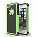 AGRIGLE Shock- Absorption/High Impact Resistant Hybrid Dual Layer Armor Defender Full Body Protective Cover Case for iPhone 5/5S (Green)