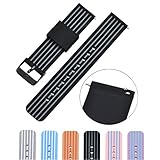 Cumeou 22mm Quick Release Watch Band Silicone Replacement Strap Compatible with Huawei Watch 2 Classic/Moto 360 2nd Gen 46mm/Samsung Gear S3 Classic/Frontier/Galaxy Watch 46mm