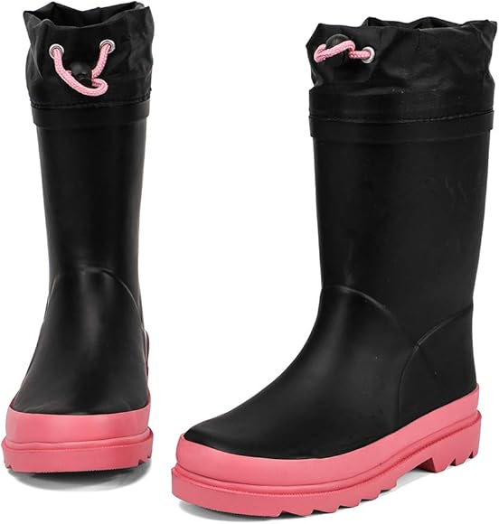 black rubber shoes for girl