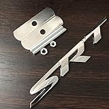 UpAuto SRT Emblem Badge Front Grill Grille Nameplate for Dodge Challenger Charger Jeep Grand Cherokee (Silver)