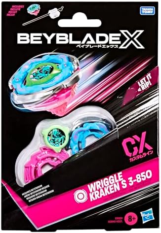 Beyblade X, Set Starter Pack Wriggle Kraken S 3-85O CX, Trottola e Lanciatore