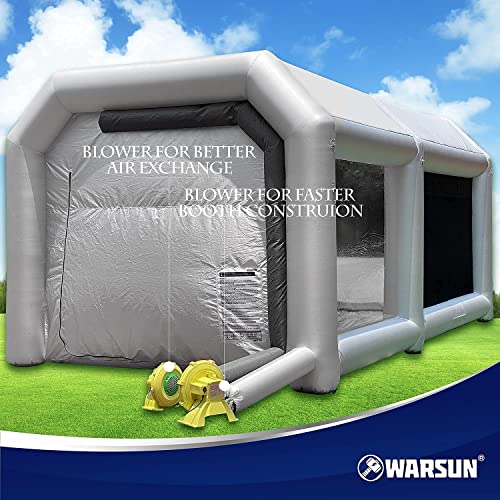 WARSUN 14x10x8.5Ft Inflatable Paint Booth With Oversize Air Filters