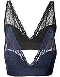 2 Pack Marilyn Monroe Half Line Lace Bralette Thick Band