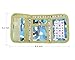 Alababy Student Trifold Canvas Hook and Loop Outdoor Sports Wallet for Boys and Girls Kids Camo Blue Camouflage with Zipper Front Coin Pocket