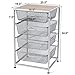 Giantex Mesh Storage Basket 4 Drawer Multifunction Utility Heavy Duty Storage Organizer, for Kitchen and Bathroom Organization