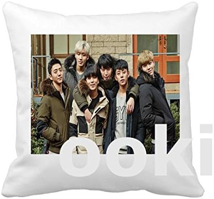 KPOP BTS Group Bangtan Boys 14 x 14 Throw Pillowcase Rap Monster Jin Suga J. Hope Jimin V Jungkook Sham Pillow Case (C)