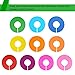 50 Pieces Colored Blank Closet Size Dividers Round Clothing Rack Dividers with Marker Pen