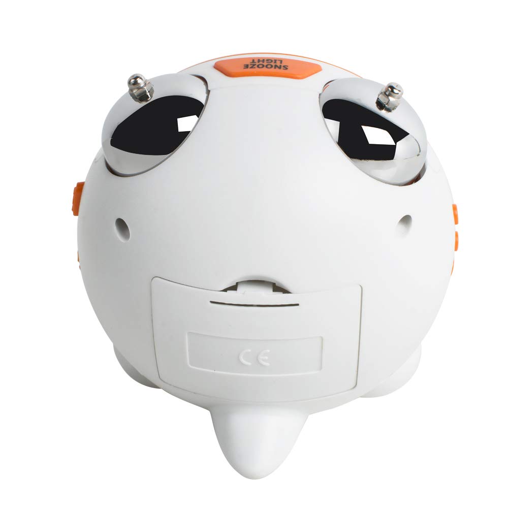 Lolicute Stay-In-Bed Light Clock, Kids Alarm Clock，Double Bell Alarm Clock With Snooze for Kids, Students，Teaches Child When Ok-to Wake Up (Orange)