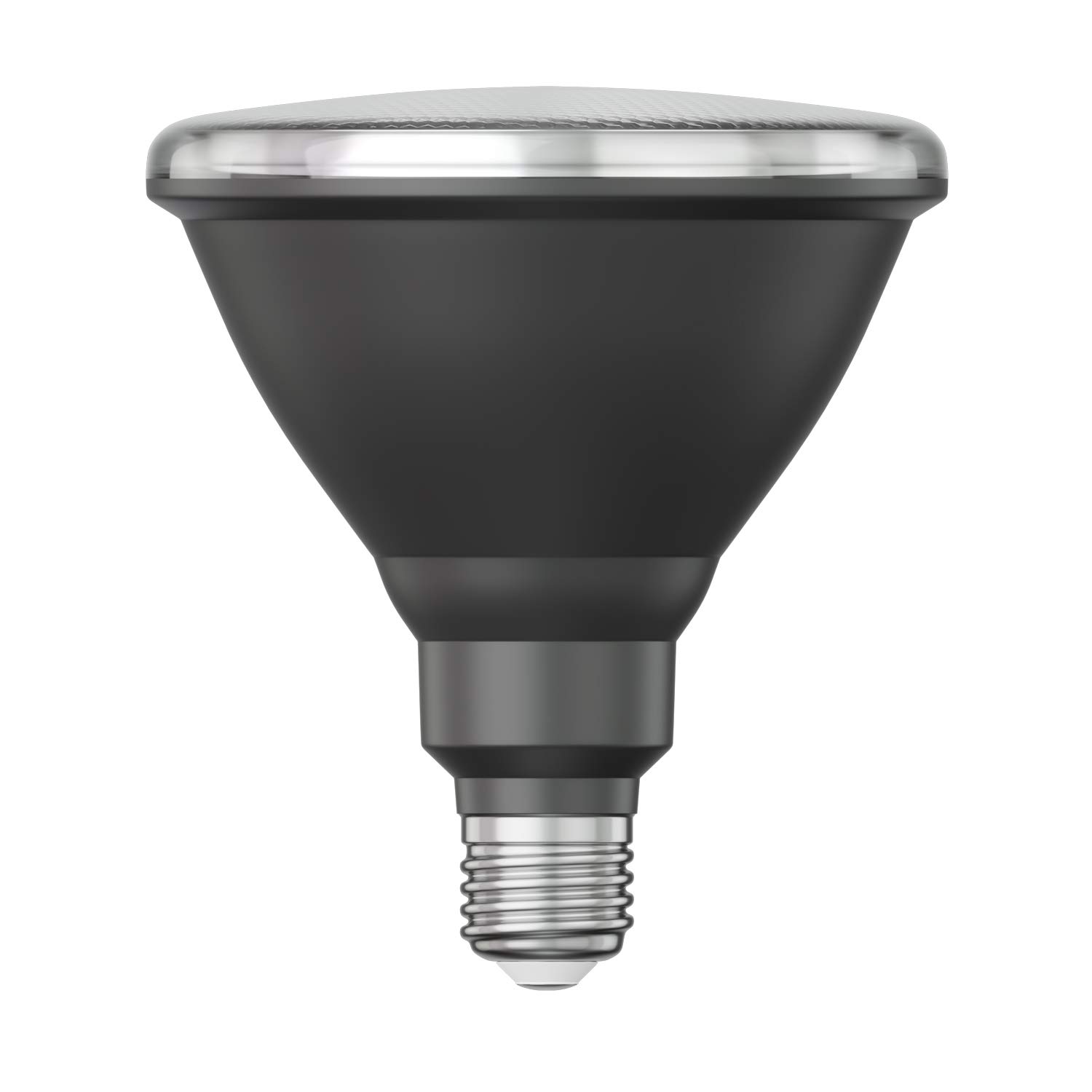 ledscom.de E27 LED Bulb, PAR38 Short Neck, Warm White (2700 K), 15.9 W, 1279lm, 43°, Reflector Mirror (Silver)