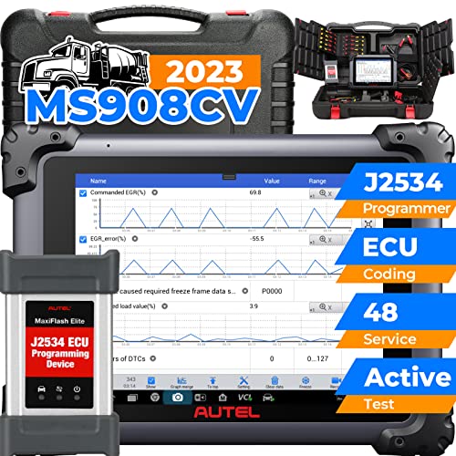 Autel Maxisys CV MS908CV 2023, Heavy Duty Truck Scanner, Semi Truck ...