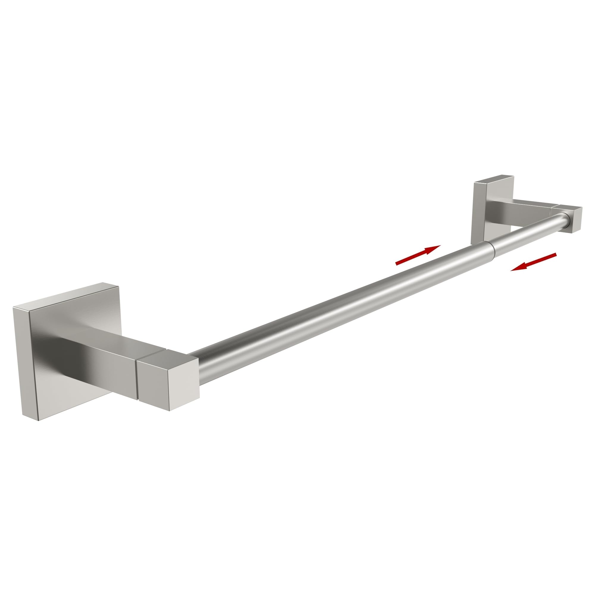 Photo 1 of RUACQ Adjustable Towel Bar 13.8 to 24 inch,Square Base Single Towel Racks for Bathroom,Stainless Steel Towel Holder Wall Mounted,Sturdy and Rustproof(Brushed Nickel)