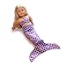 Lilly and the Bee Novelties Pretty Purple Shimmering Princess of the Sea Mermaid Outfit for 18