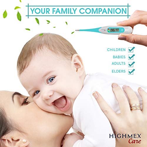 Digital Medical Thermometer for Fever - Oral Rectal Axillary Armpit Underarm Body Temperature Clinical Detecting Fever in Infants, Babies, Children, Adults and Pets
