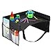 Kids Travel Tray - Waterproof, Portable Toddler Snack and Play Station with Mesh Storage Pockets - Activity Lap Desk for Car Seat, Stroller, Plane by EverythingINplace (Black)