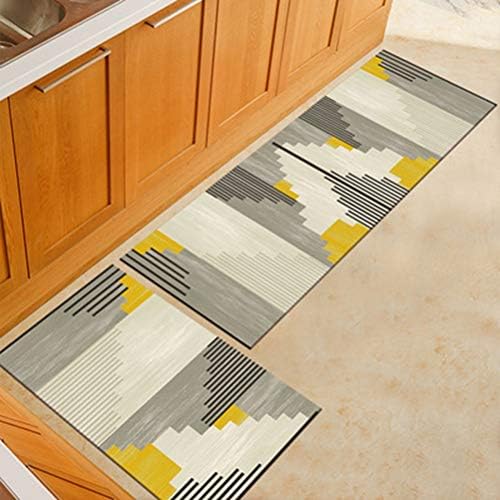 JWANS Floor Mats Black White Marble Print Bathroom Kitchen Anti Slip Carpet Doormat Rugs for Living Room