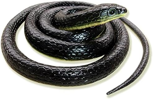 Warm haven Rubber Snake Model High Simulation Toy Scary Artificial Snake Prank Funny Kids Toys April Fools Day Pretend Trick Toy Garden Props